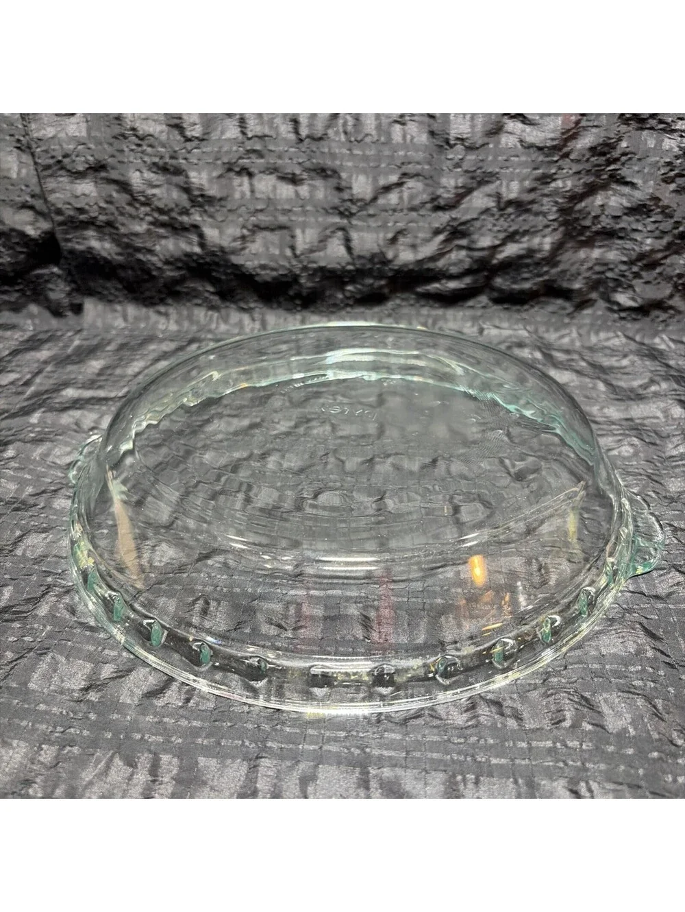 Pyrex #229 Pie Plate Handles Aqua Blue Glass 9.5” 24 cm